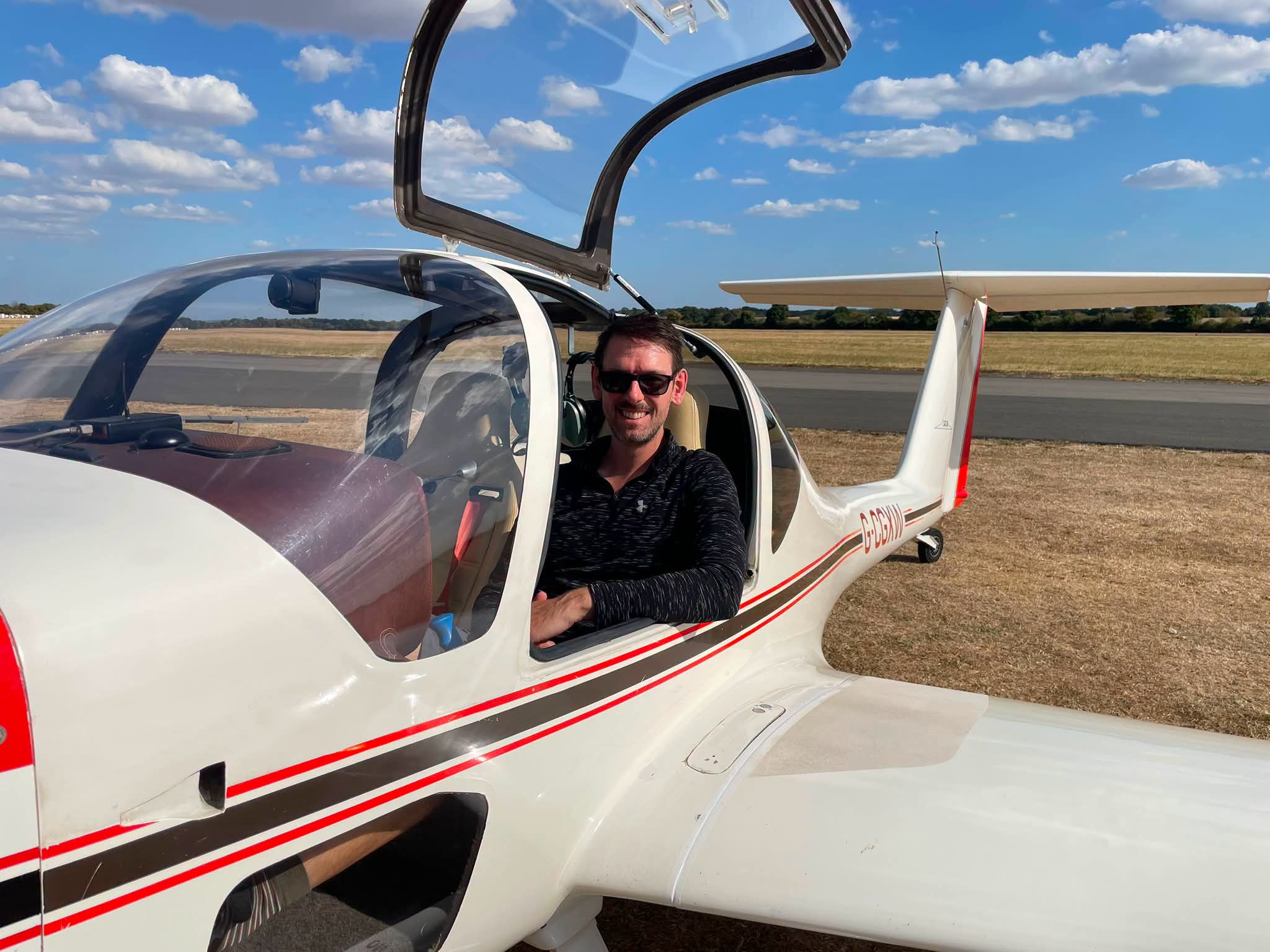 In the Grob 109B immediately after the TMG skills test
